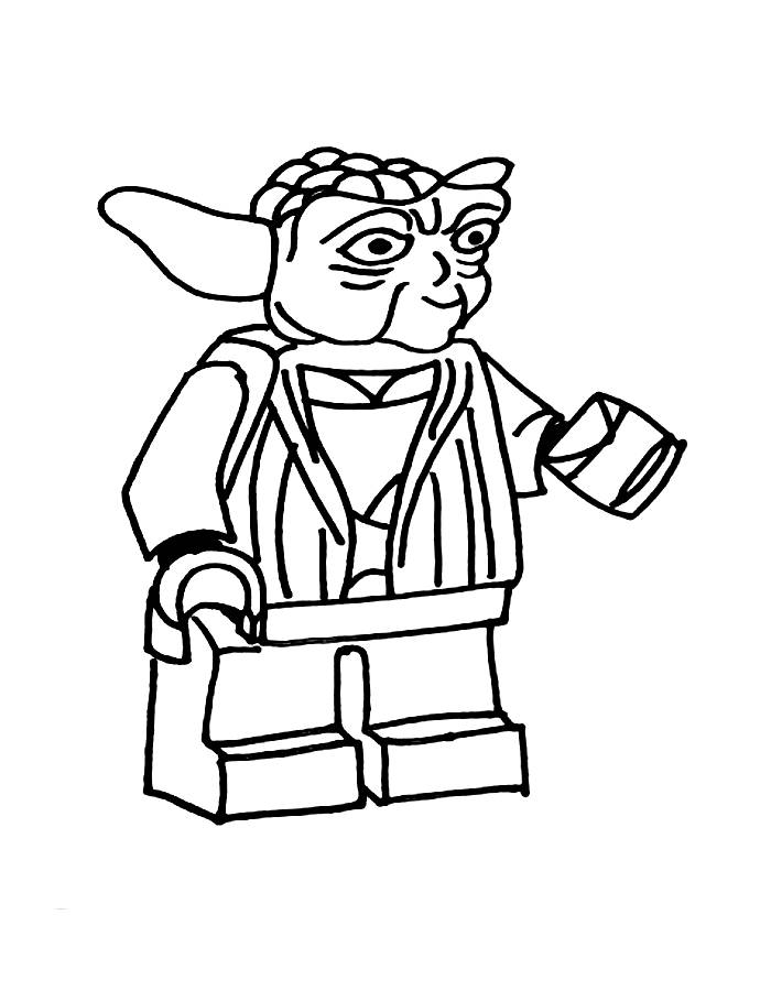 Lego Star Wars Baby Yoda Coloring Page