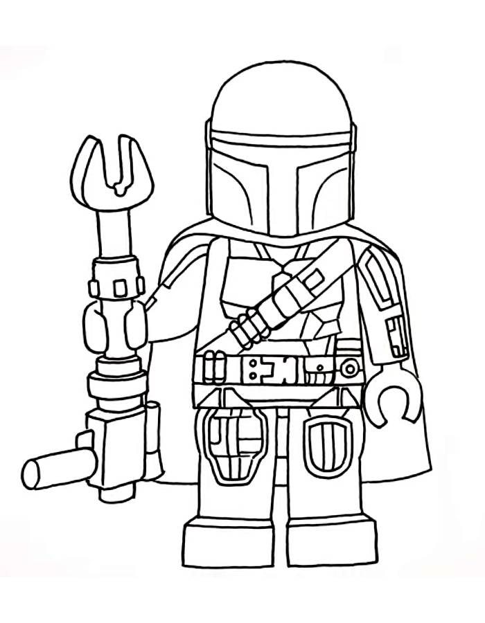 Lego Star Wars The Mandalorian Coloring Page