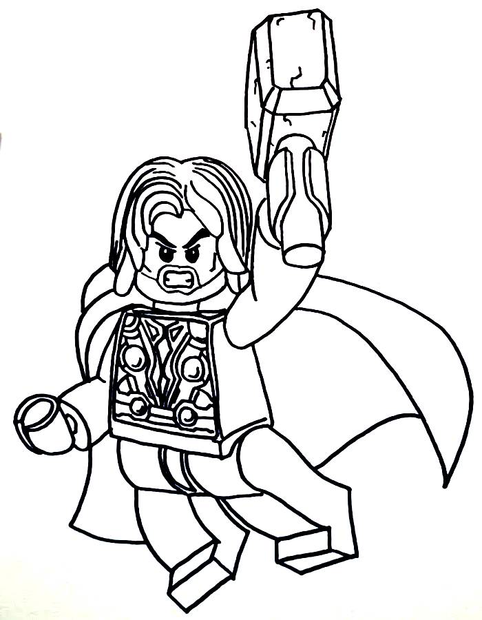 Lego Thor Coloring Page