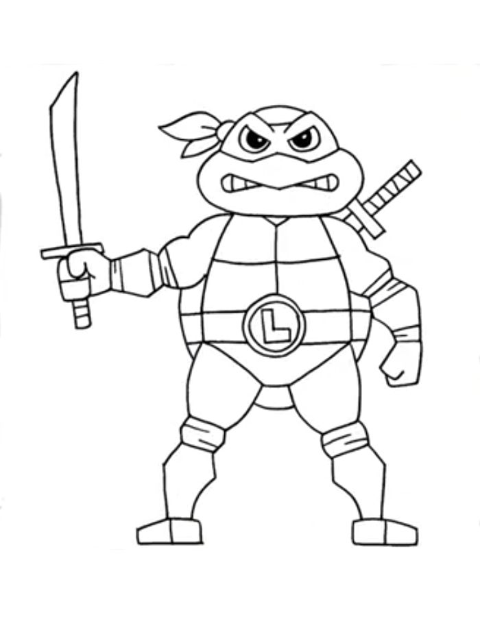 Leonardo Drawing Coloring Page