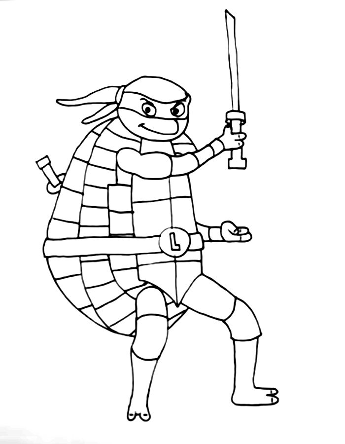 Leonardo For Kids Coloring Page