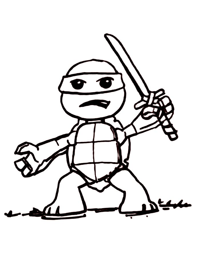 Leonardo Outline Coloring Page