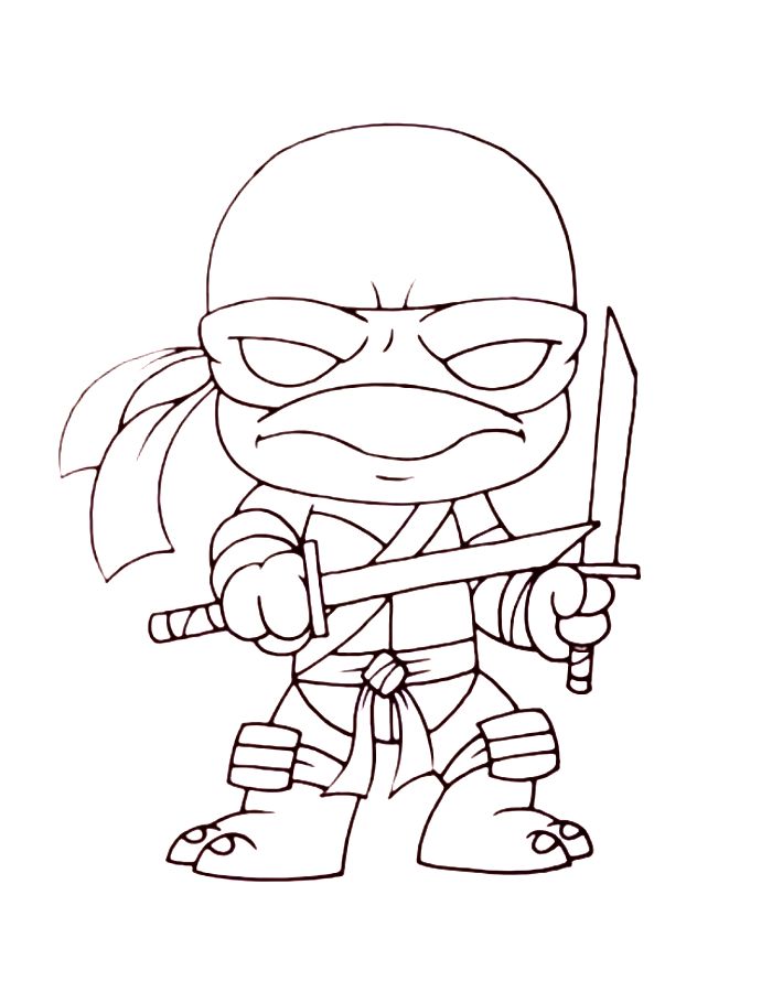 Leonardo Teenage Mutant Ninja Turtles Coloring Page