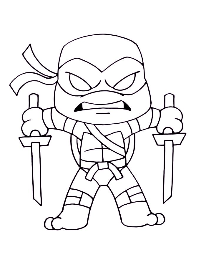 Leonardo Outline Coloring Page