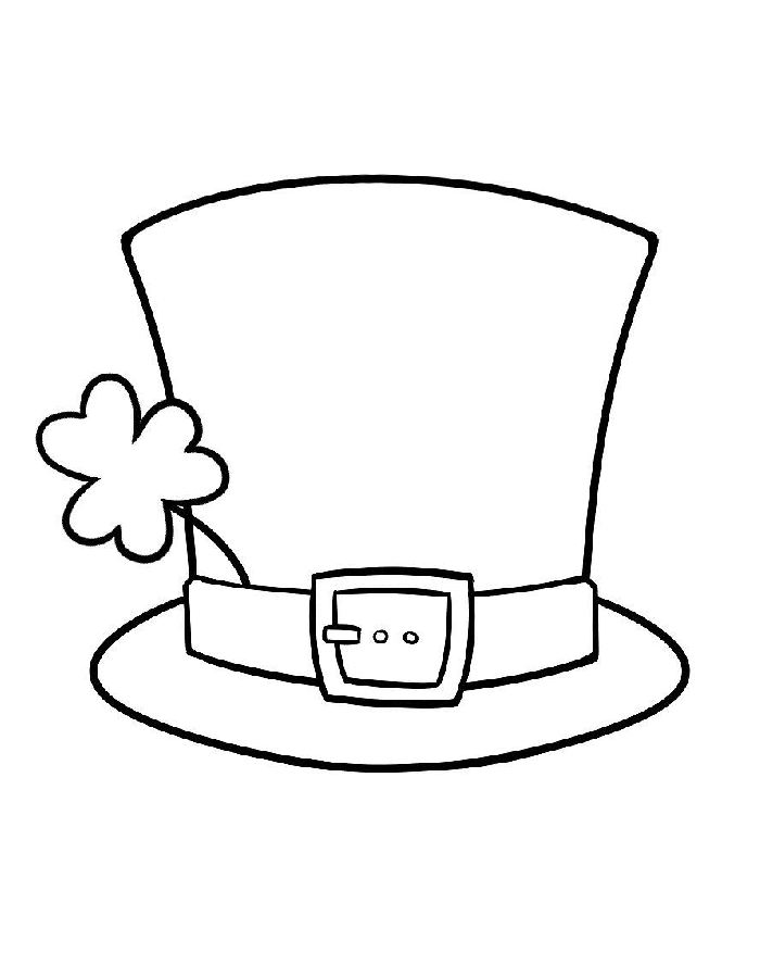 Leprechaun Hat Cookie Cutter And Stamp Coloring Page