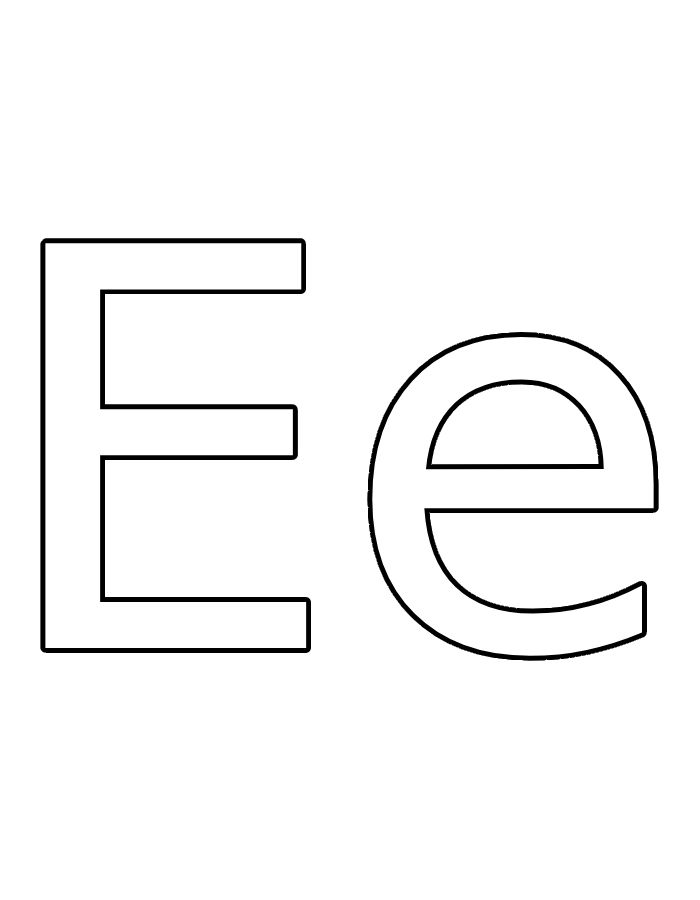 Letter E  coloring page