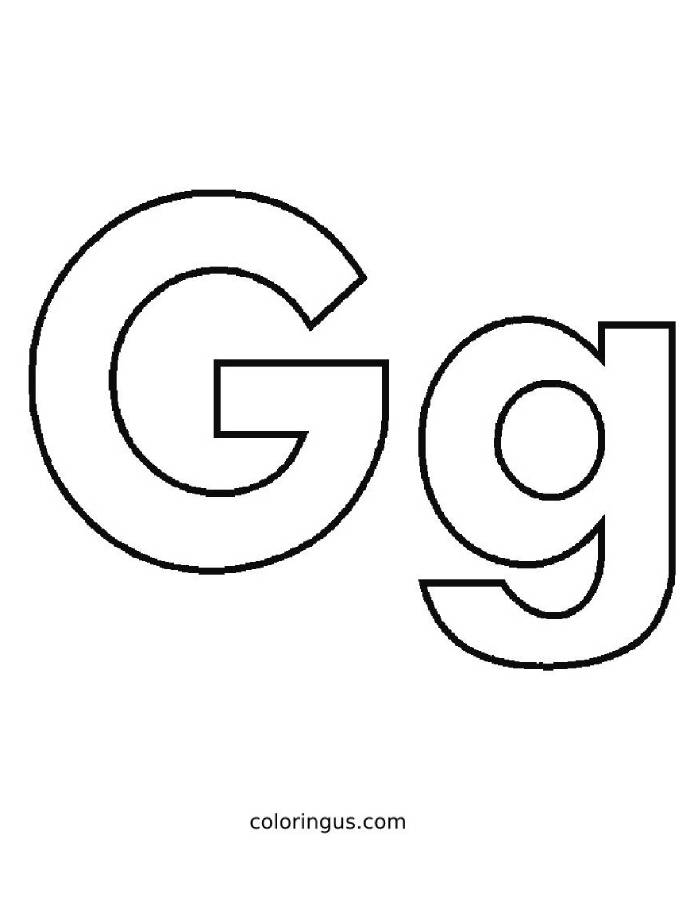 Letter g coloring pages free printable pdf 
