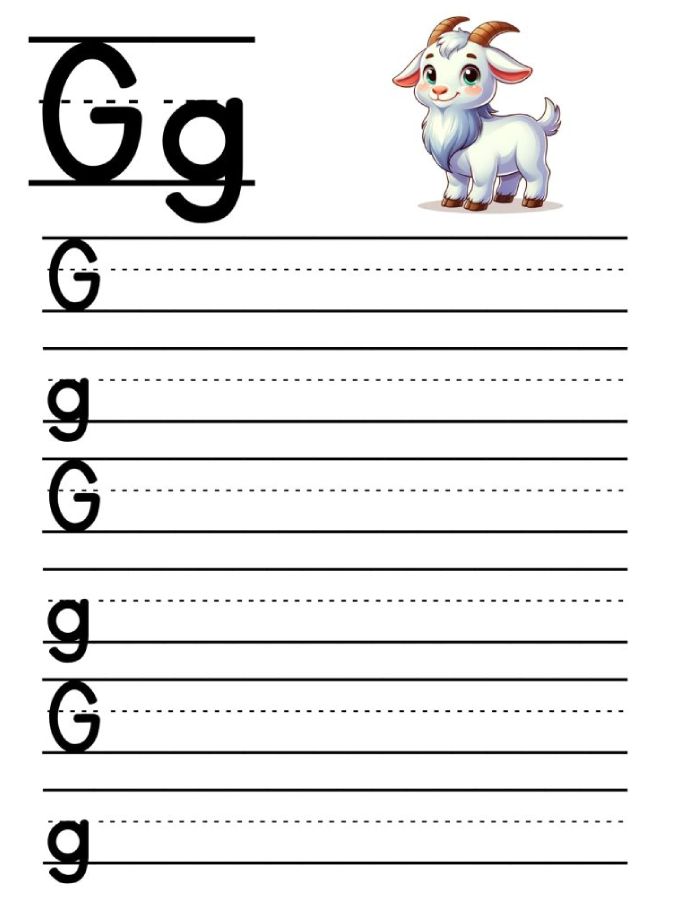 Letter G Practice Worksheets Coloring Page