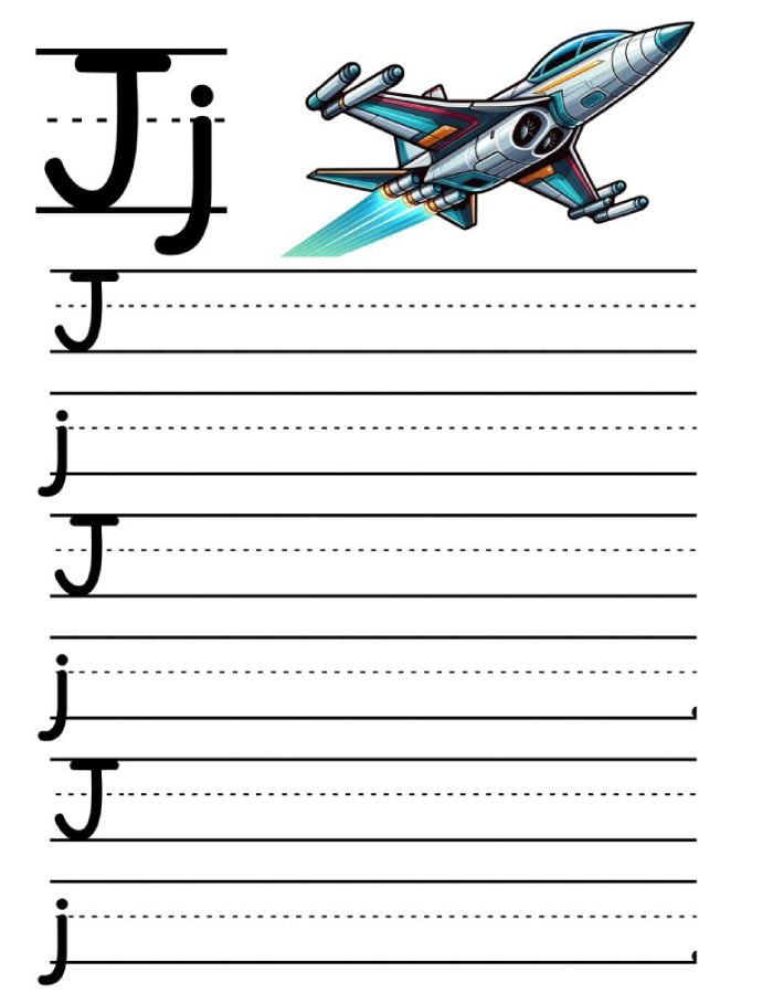 Letter J Practice Worksheets Coloring Page