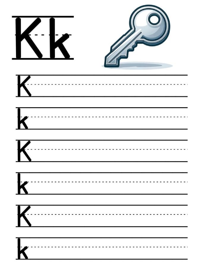 Letter K Practice Worksheets Coloring Page