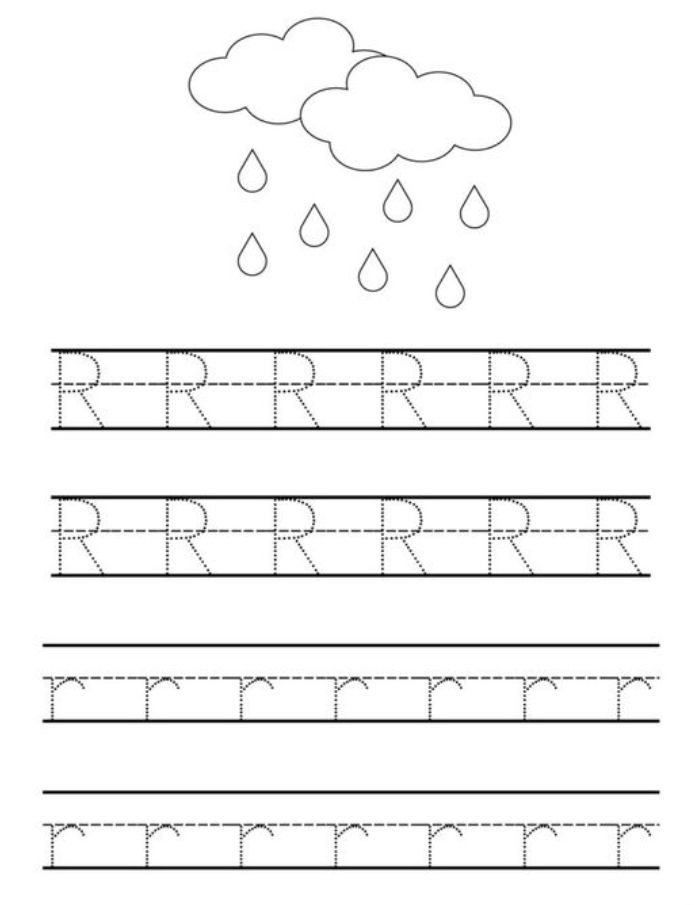 Letter R And R Worksheets Coloring Page