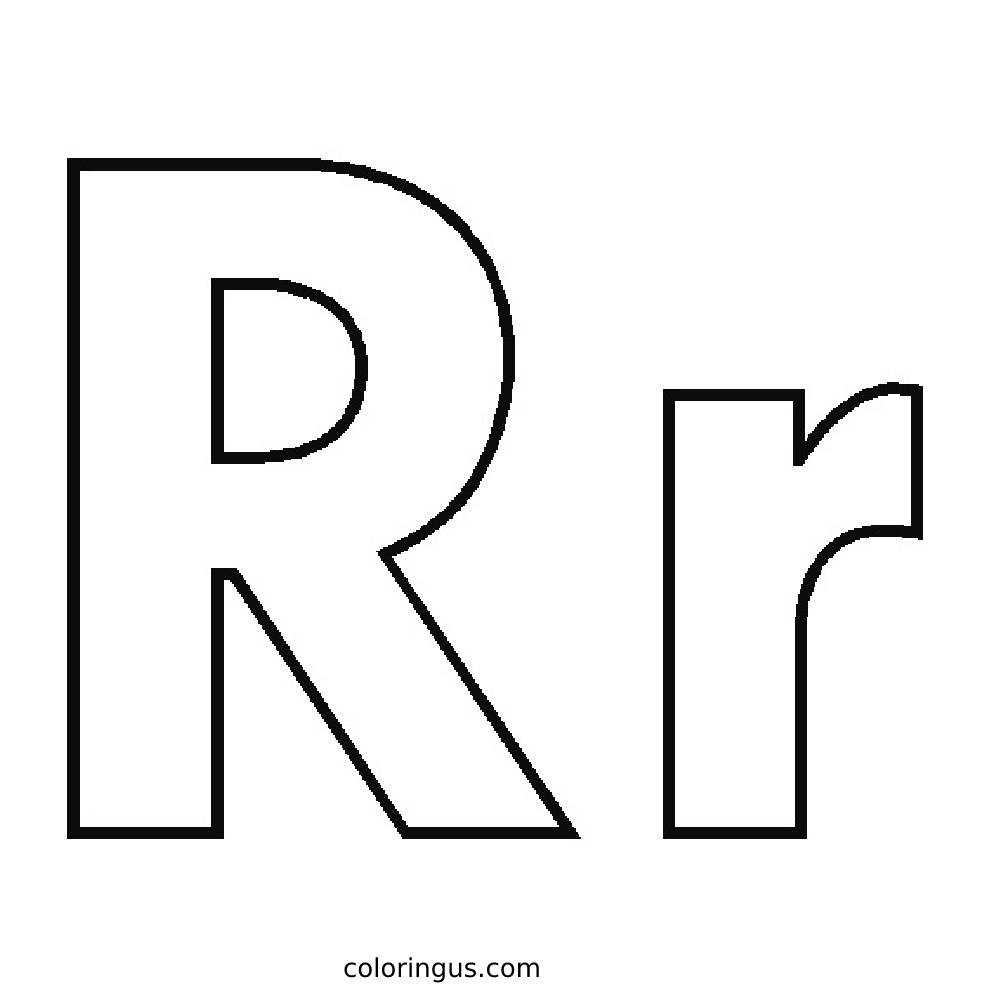 Letter R  coloring page