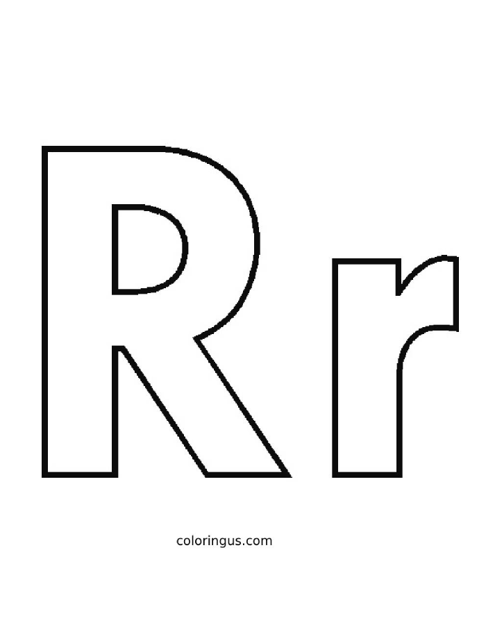 Letter R Coloring Pages