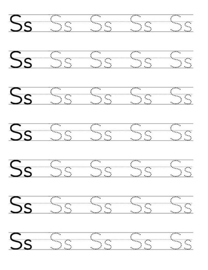 Letter S And S Tracing Coloring Page