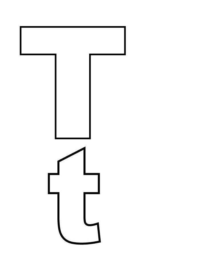 Letter T Coloring Pages