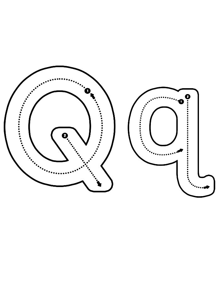 Letters Qq Tracing Pdf For Free Coloring Page