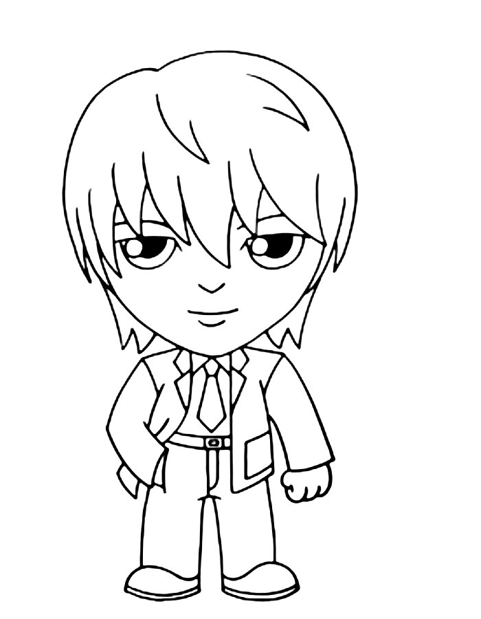 Light Yagami Coloring Page