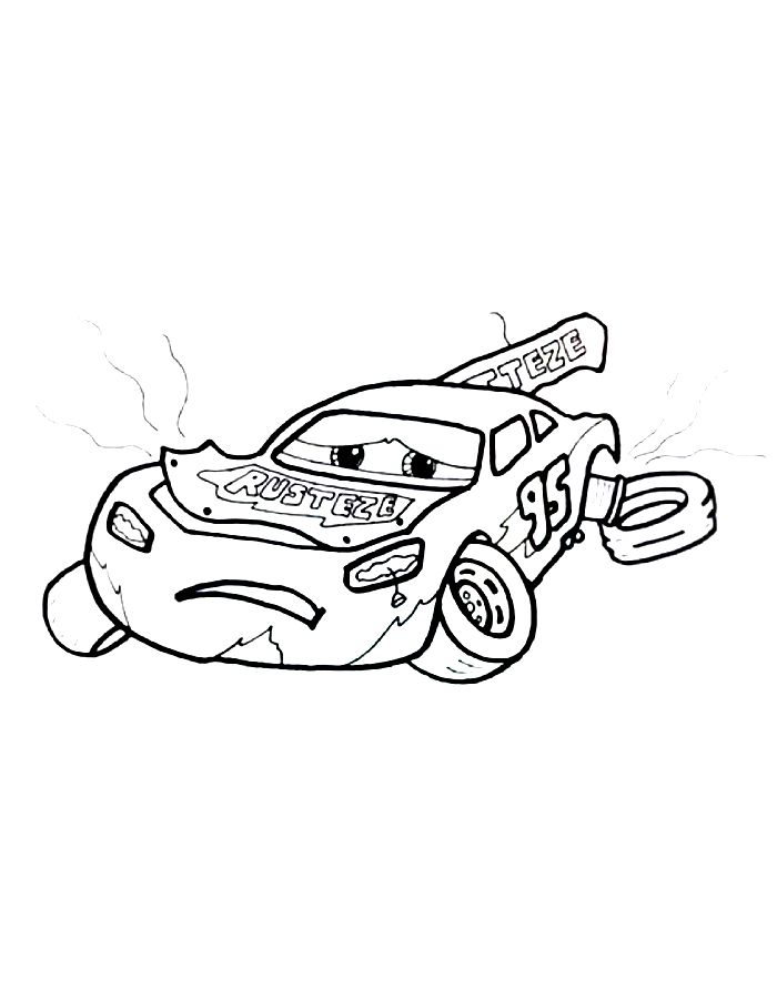 Lightning Mcqueen Coloring Pages Free Printable PDF 