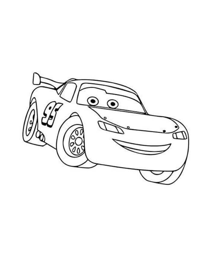 Lightning Mcqueen Disney Cars Coloring Page