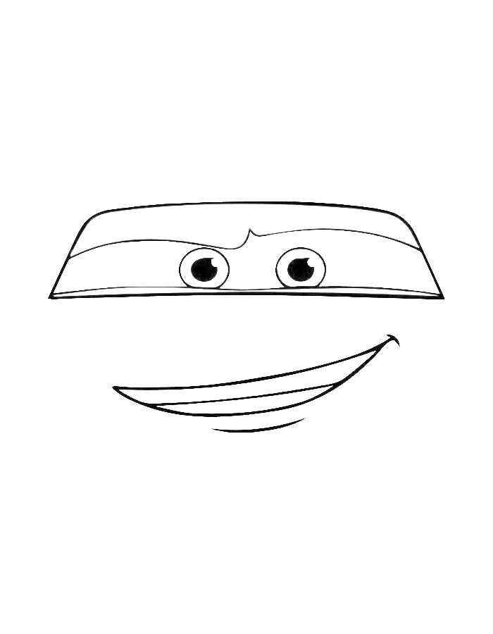 Lightning Mcqueen Eyes Printable Coloring Page