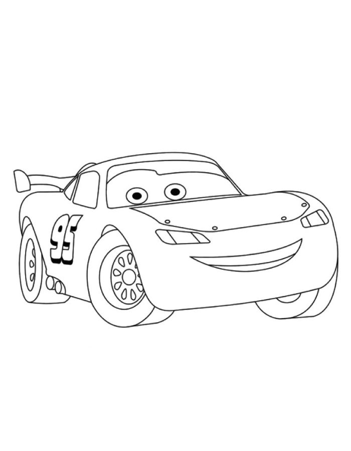 Lightning Mcqueen Picture To Color Coloring Page