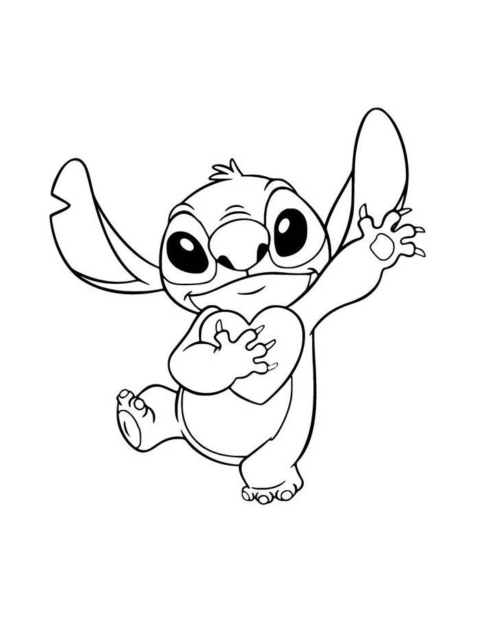 Lilo And Stitch Outline For Kids Lilo And Stitch Outline For Kids Coloring Page