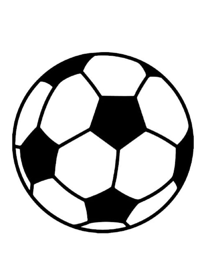 Line Art Of A Soccer Ball Coloring Page