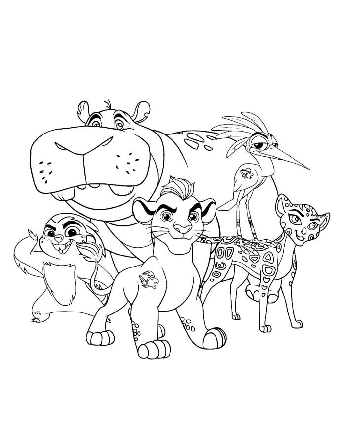 Lion Guard Printable Coloring Page