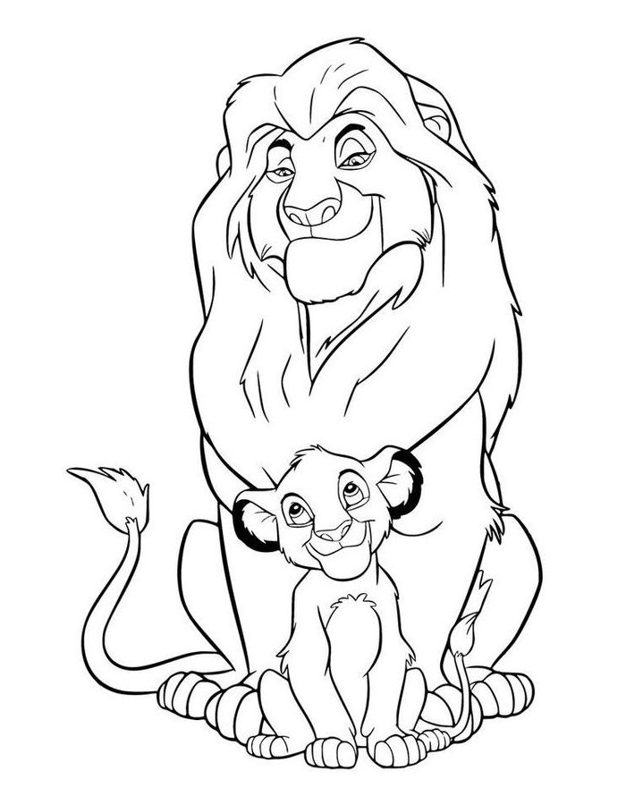 Lion Guard Simba And Mufasa Coloring Page