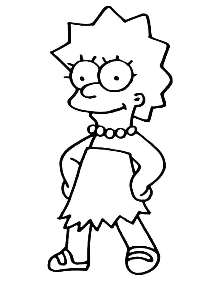 Lisa Simpson Coloring Page