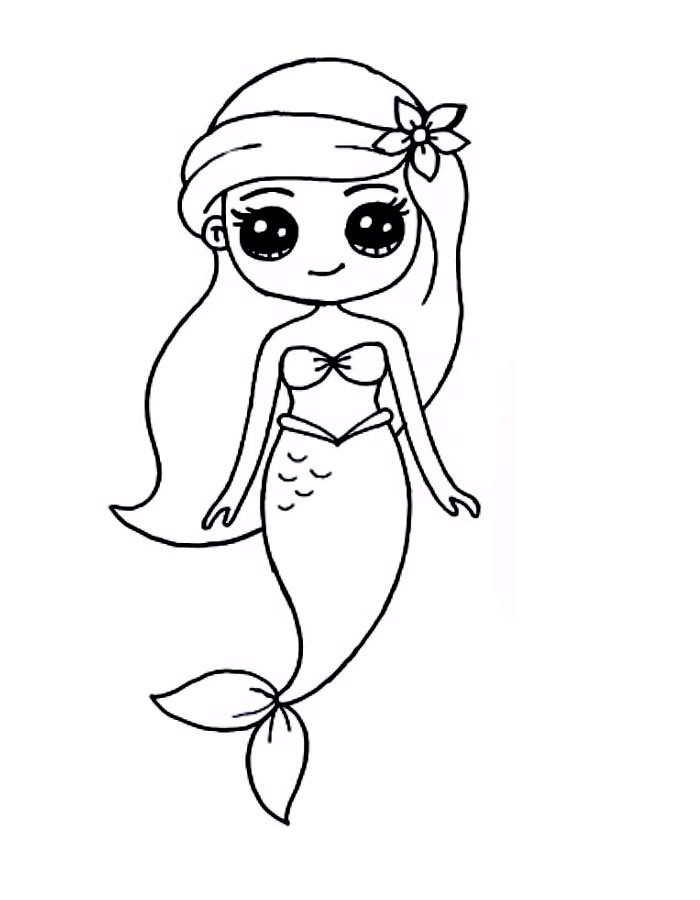 Little Ariel Coloring Page