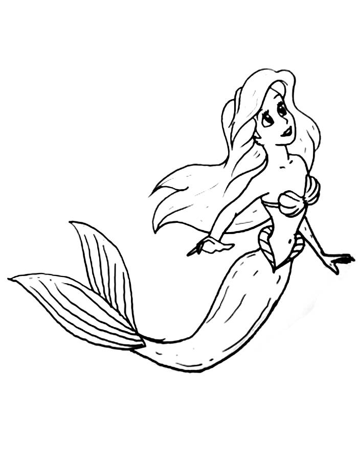 Little Ariel Coloring Page