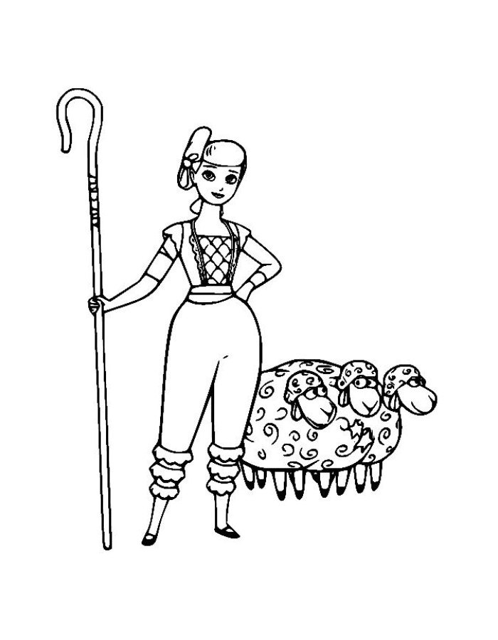 Little Bo Peep Coloring Page