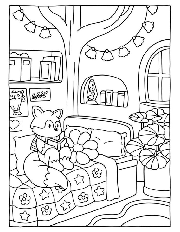 Little Corner Picture Coloring Page