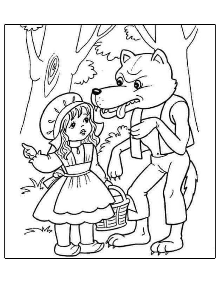 Little Red Riding Hood Coloring Pages (Free Printable PDF)