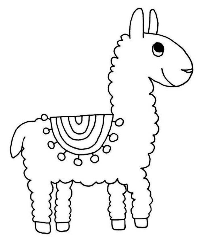 Llama line art
