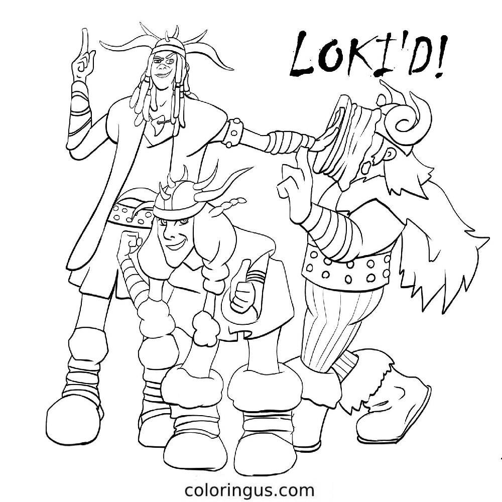 Super love Loki coloring page