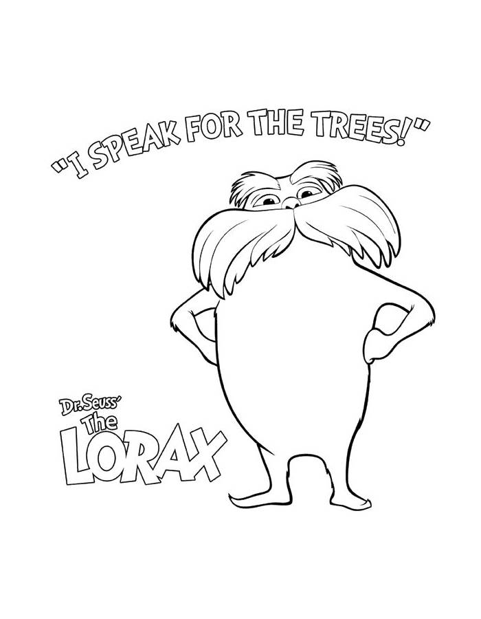 Lorax For Kids Coloring Page