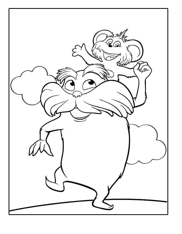 Lorax Simple Art Coloring Page