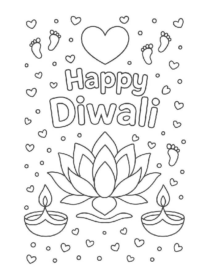 Diwali Coloring Pages Free Printable PDF Diwali Coloring Pages Free Printable PDF