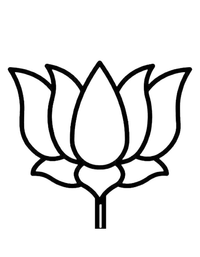 Lotus Drawing Images Coloring Page