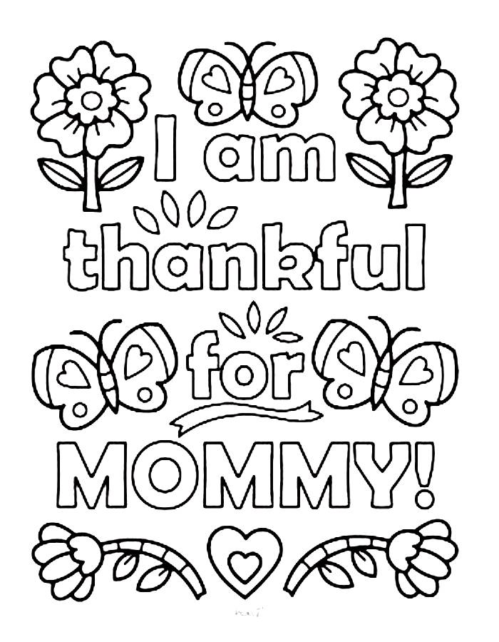 Lovely Set Of Mother's Day Coloring Page