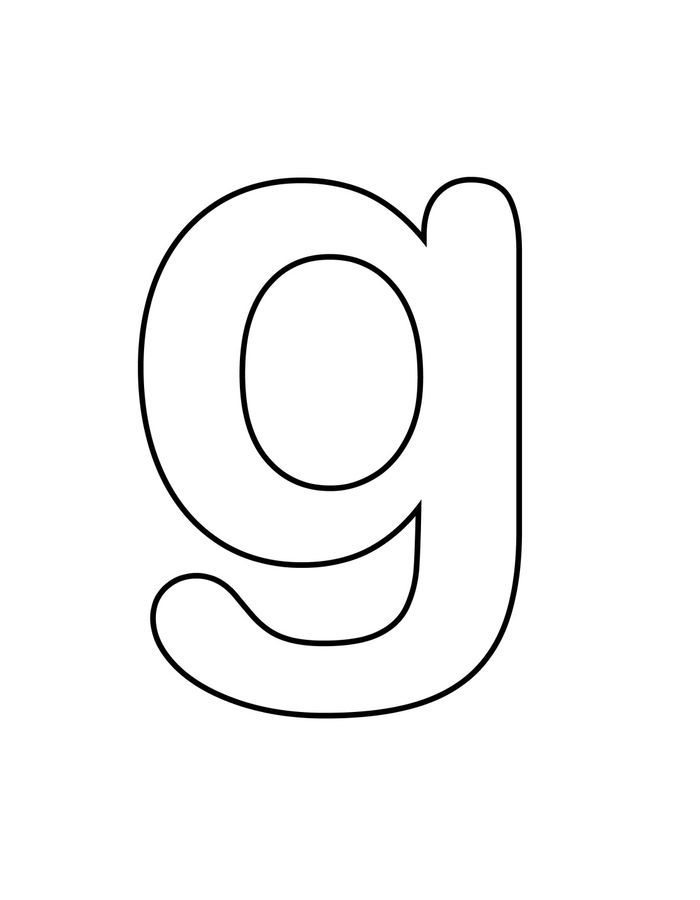 Lowercase Letter G Coloring Page