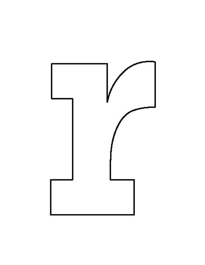 Lowercase Letter R Template Printable Coloring Page