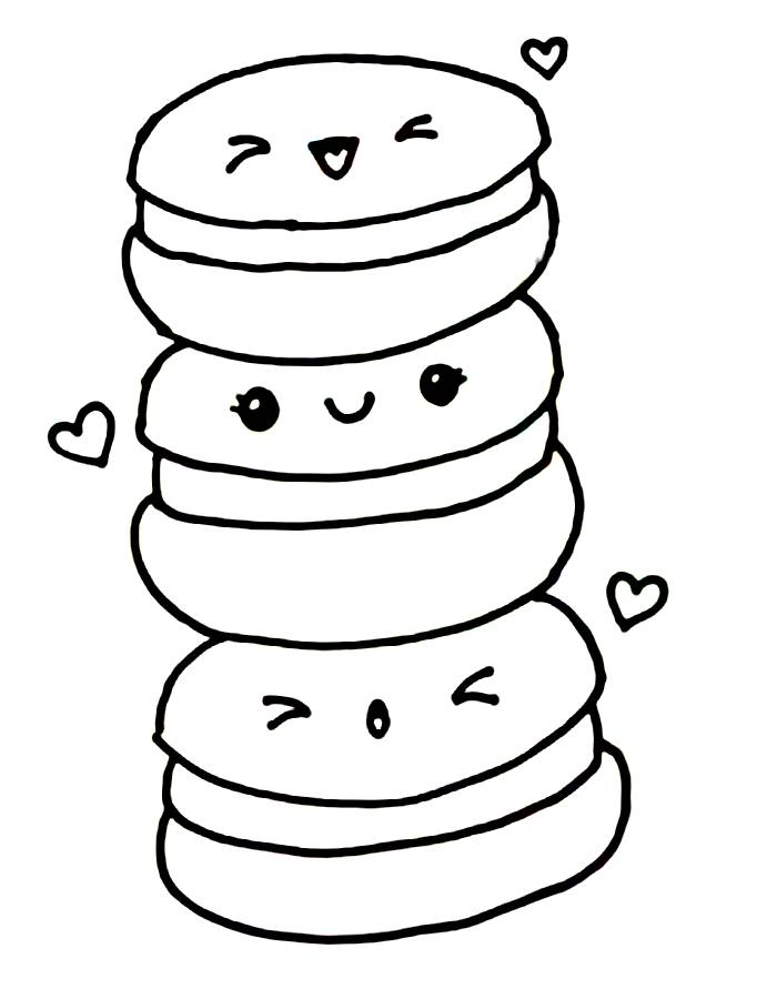 Macarons Coloring Page