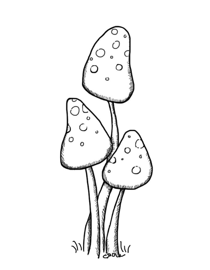 Magic Mushroom Coloring Page