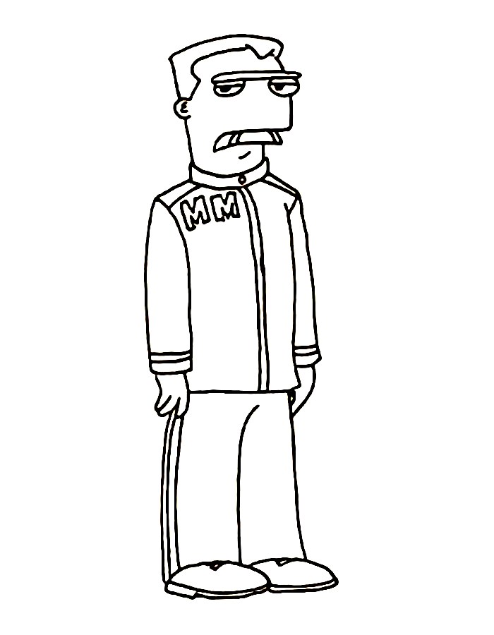 Major Monogram Coloring Page