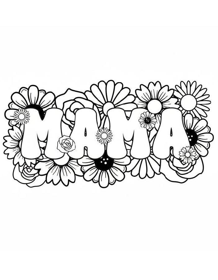 Mama Art Coloring Page