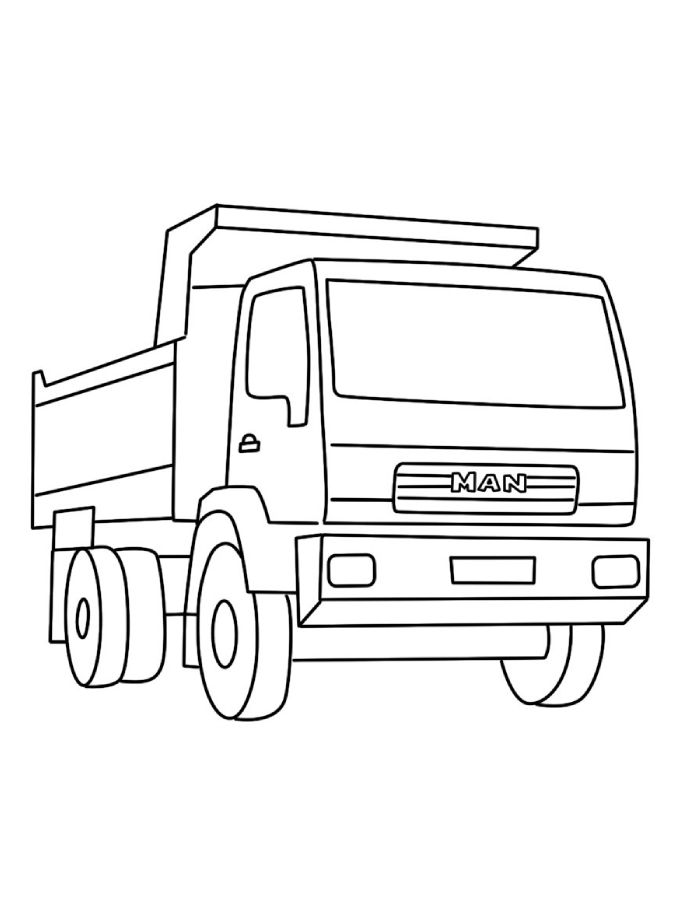 Man Truck Coloring Page
