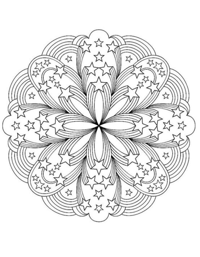 Mandala Template Coloring Page